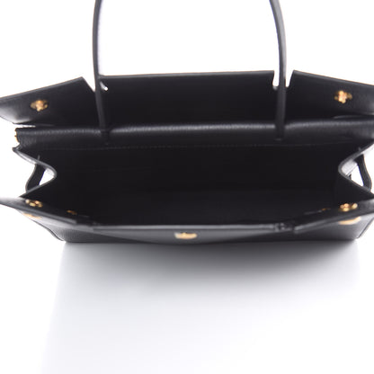 Burberry Grainy Calfskin Small Title Bag Black 6 of 9