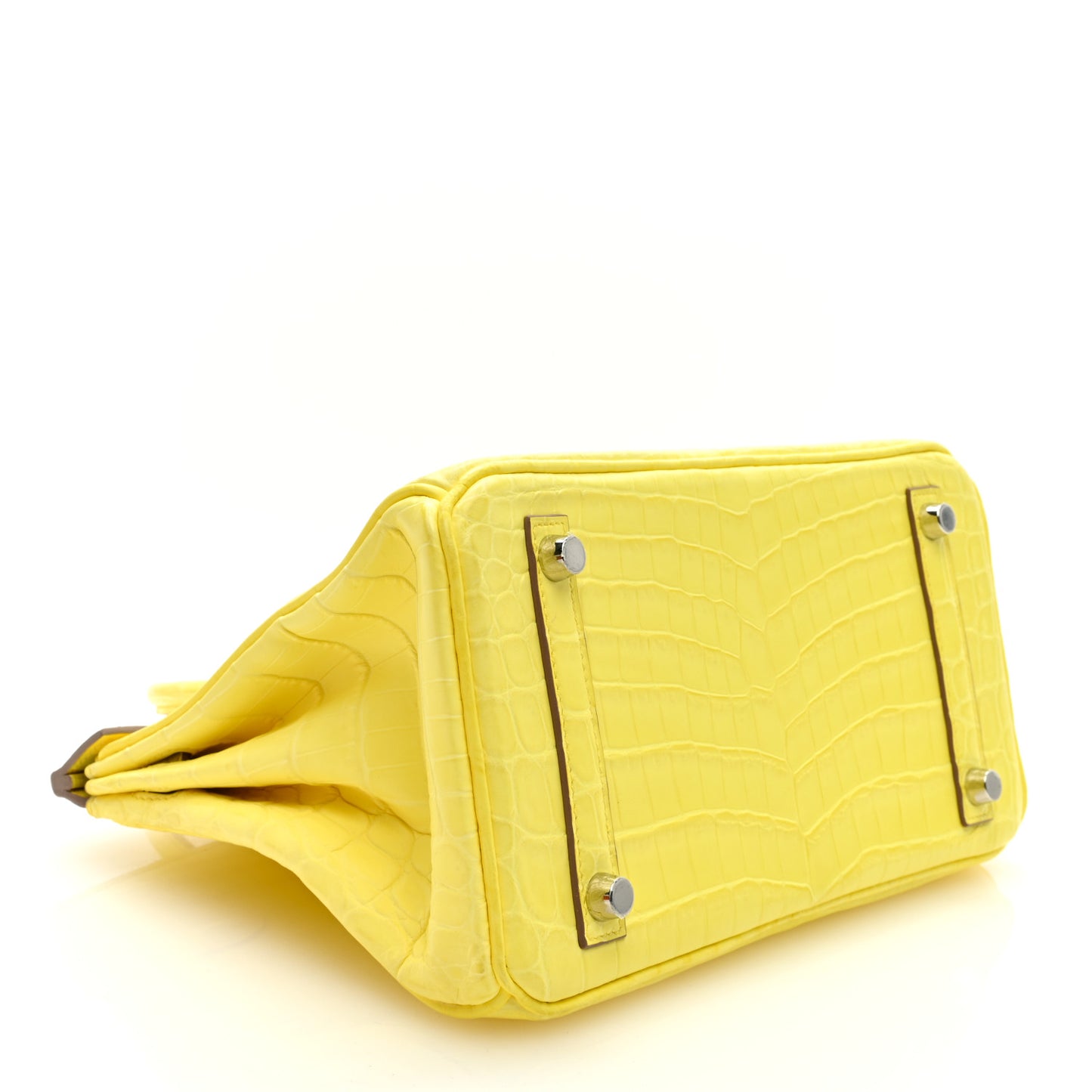 Matte Niloticus Crocodile Birkin 25 Limoncello