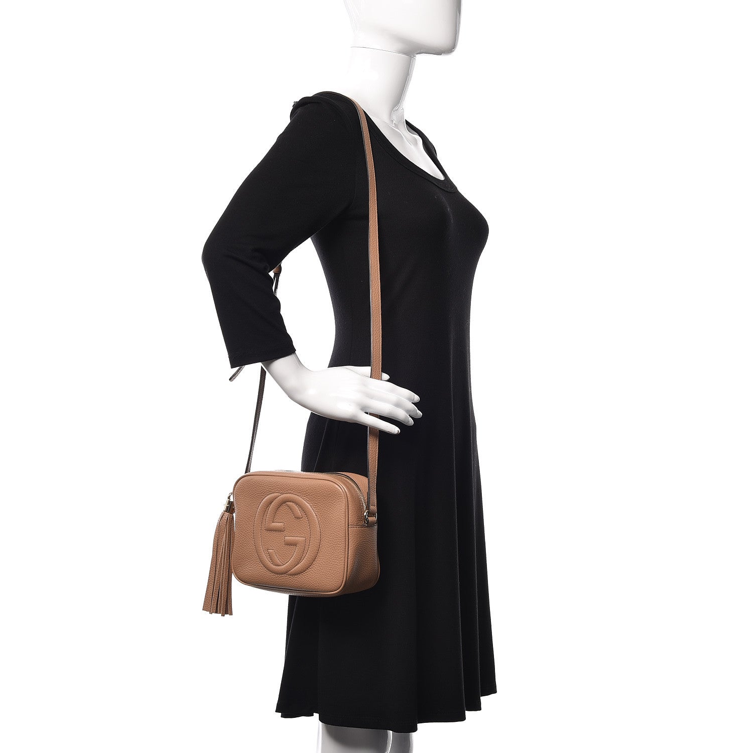 Gucci Pebbled Calfskin Small Soho Disco Bag Rose Beige 2 of 11