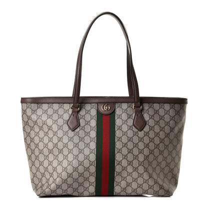 Gucci GG Supreme Monogram Medium Ophidia Shopping Tote Brown 1 of 5