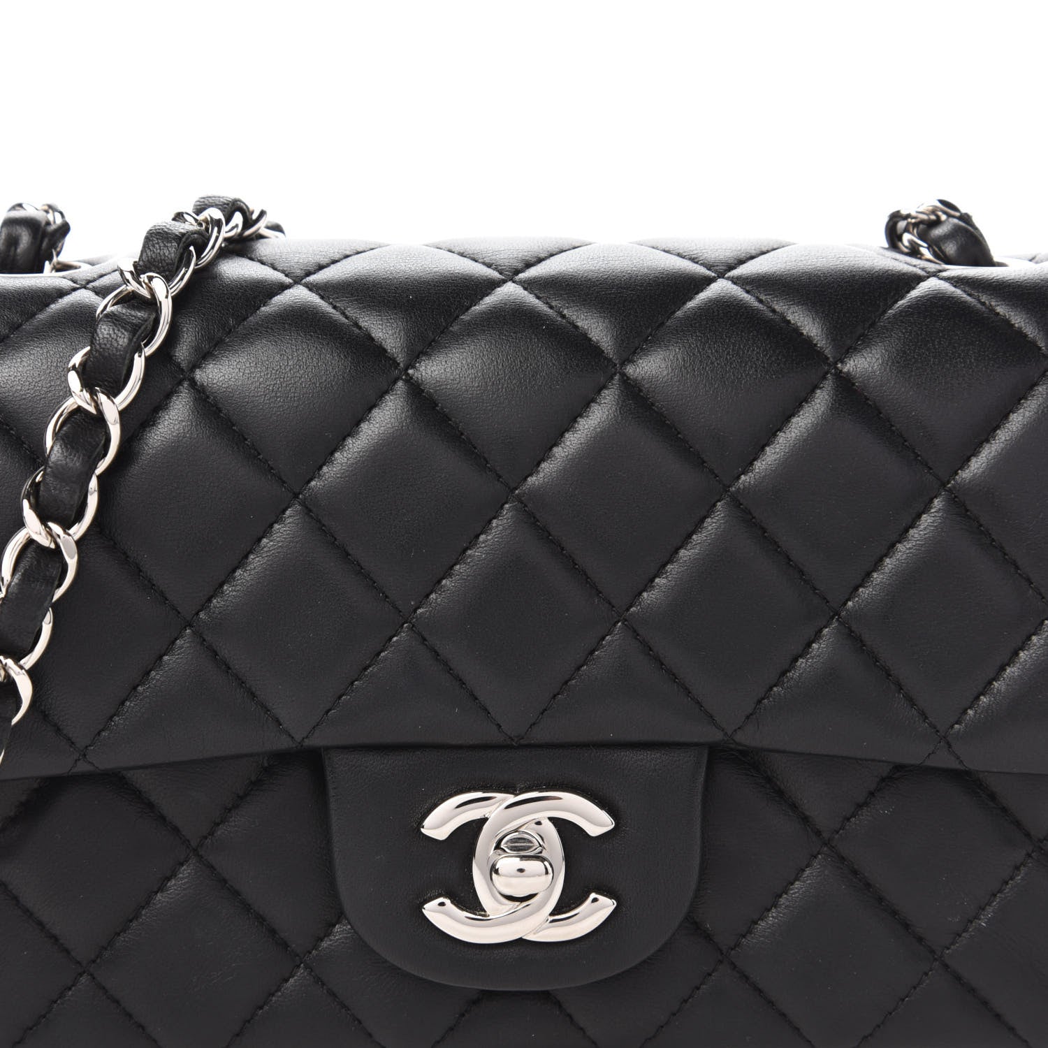 Chanel Lambskin Quilted Mini Rectangular Flap Black 10 of 11