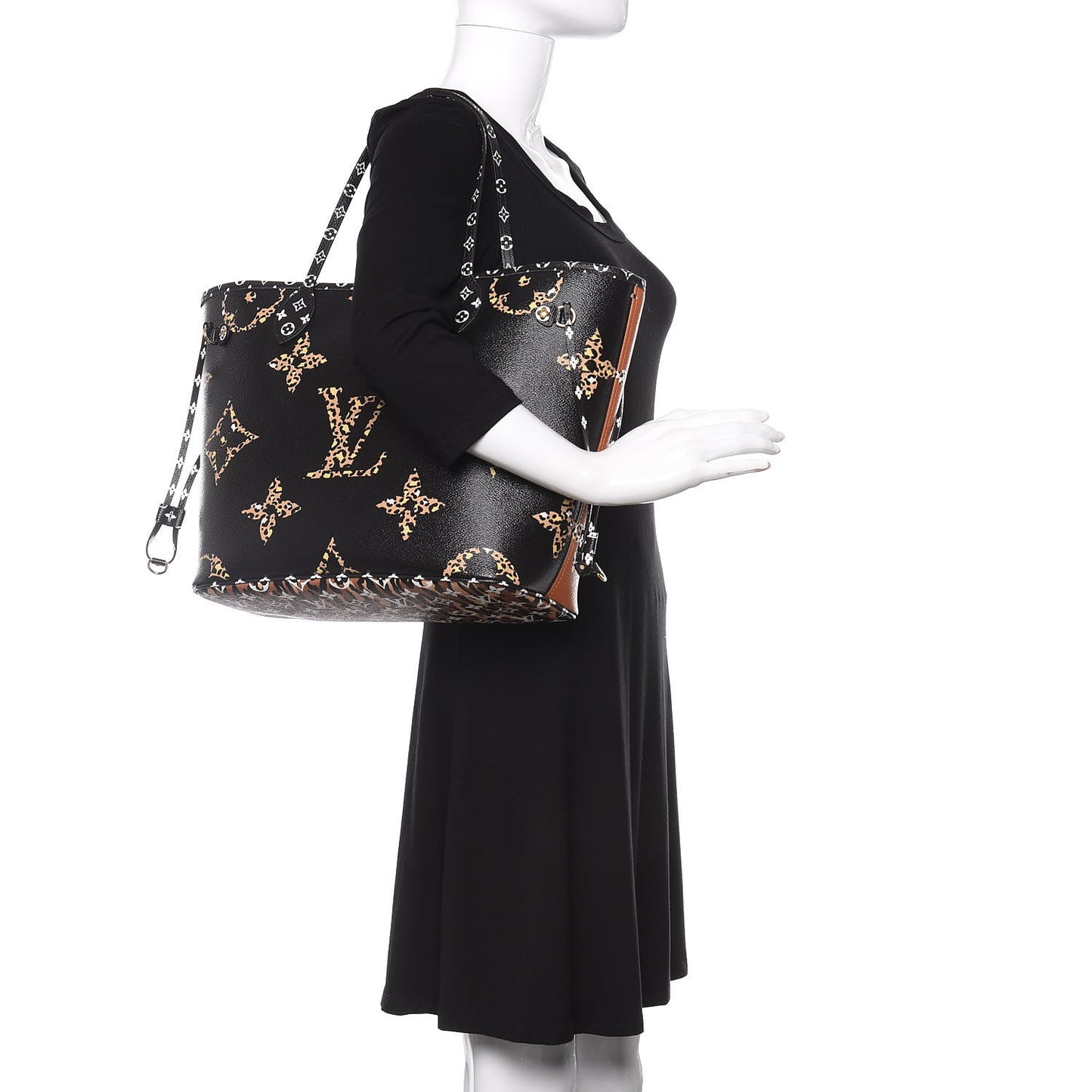 Monogram Giant Jungle Neverfull MM Black