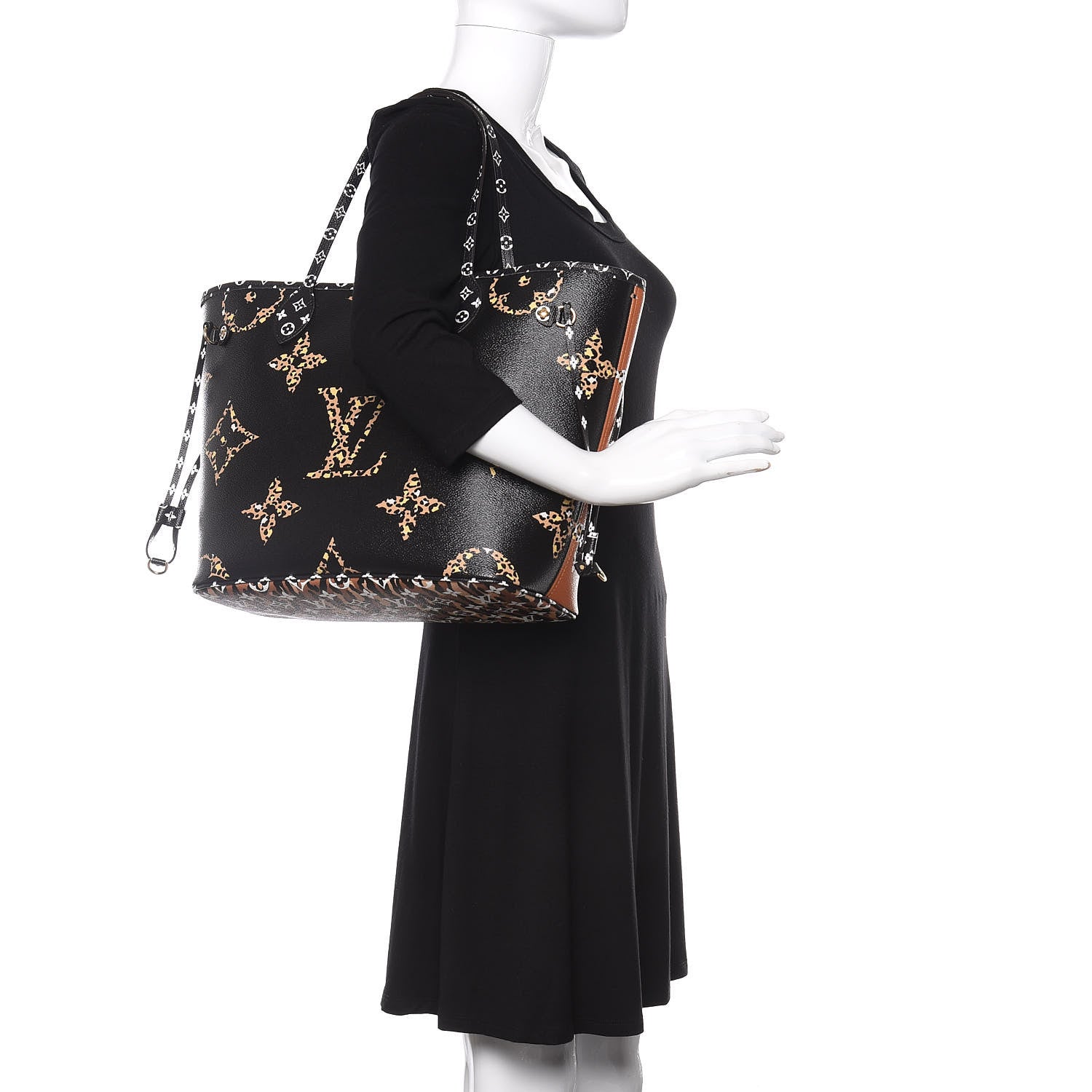 Louis Vuitton Monogram Giant Jungle Neverfull MM Black 2 of 13