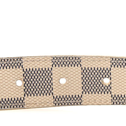 Louis Vuitton Mini Damier Azur 25mm LV Initiales Belt 80 32 3 of 9