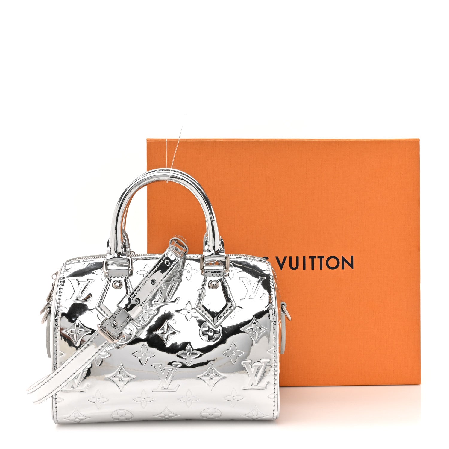 Louis Vuitton Monogram Miroir Speedy Bandouliere 20 Silver 10 of 10