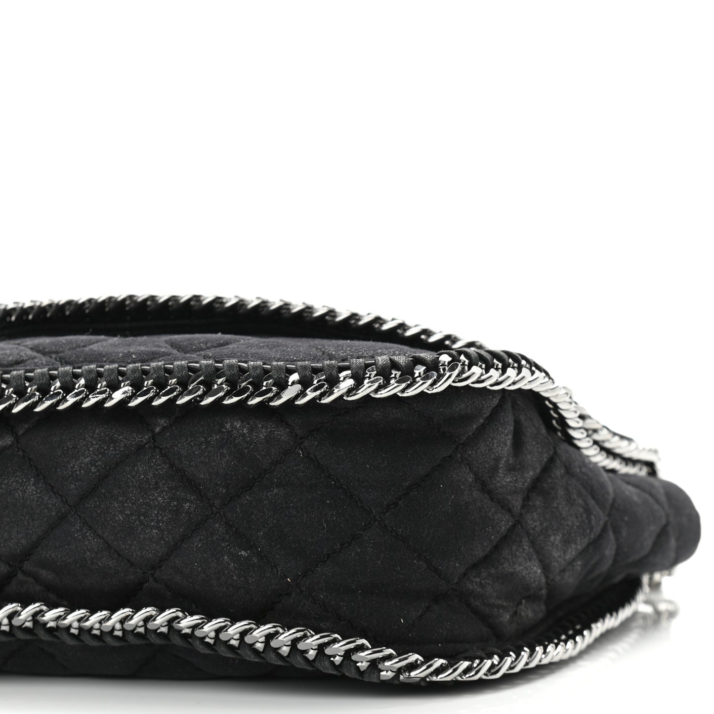 Shaggy Deer Quilted Falabella Shoulder Bag Black