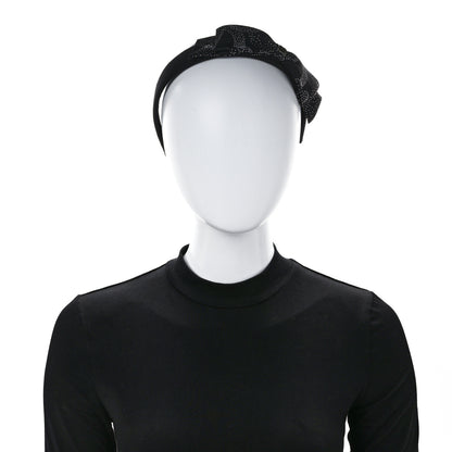 Chanel Silk Bow CC Headband Black White 2 of 7