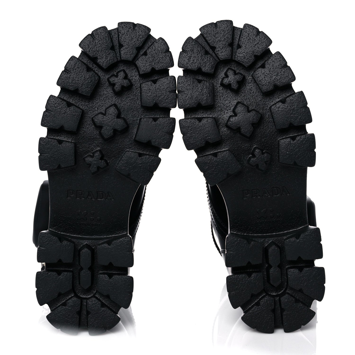 Prada Spazzolato Rois Re-Nylon Metal Triangle Logo Monolith Pouch Pocket 55mm Boots 38 Black 5 of 15
