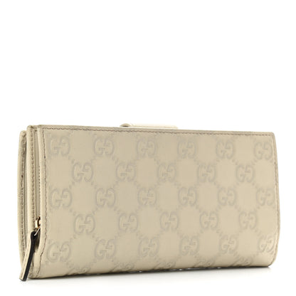 Gucci Guccissima Abbey Continental Wallet Off White 3 of 9