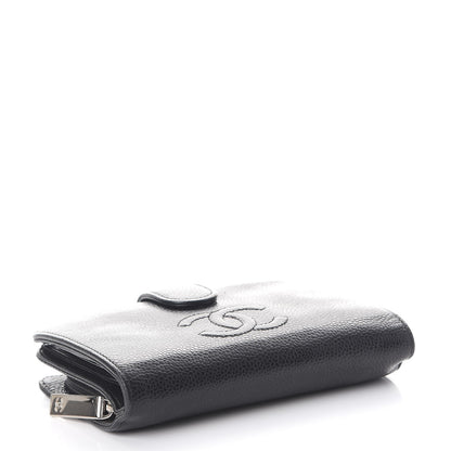 Chanel Caviar Timeless CC Zipped Pocket Wallet Black 4 of 10