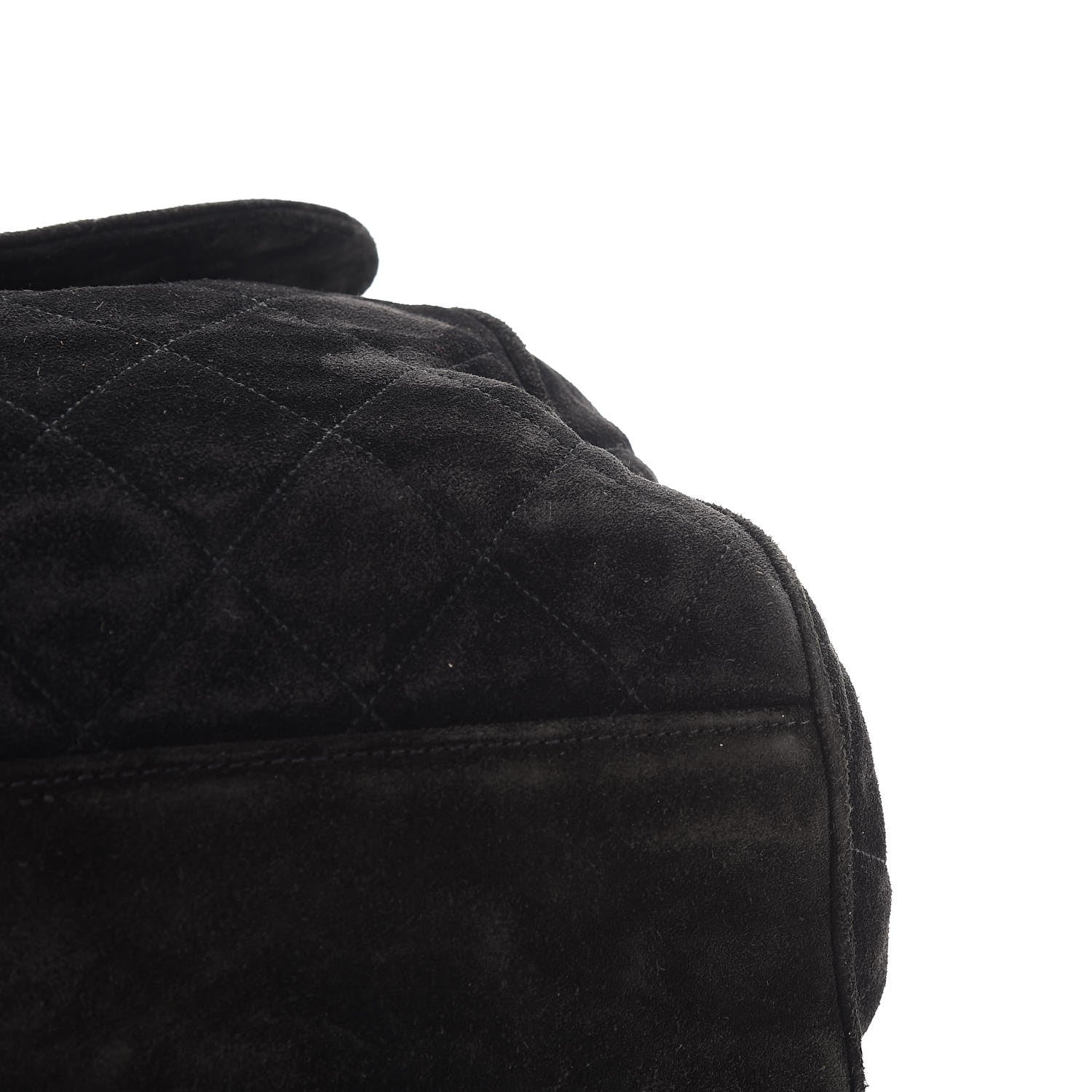Chanel Suede Quilted Drawstring Backpack Black 12 of 12