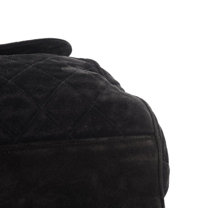 Chanel Suede Quilted Drawstring Backpack Black 12 of 12