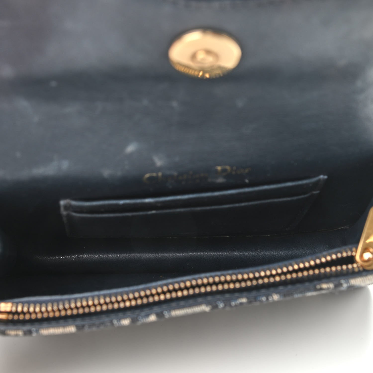 Christian Dior Oblique Saddle Belt Bag Blue 7 of 9