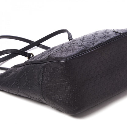 Gucci Guccissima Small Bree Zippered Tote Black 5 of 8