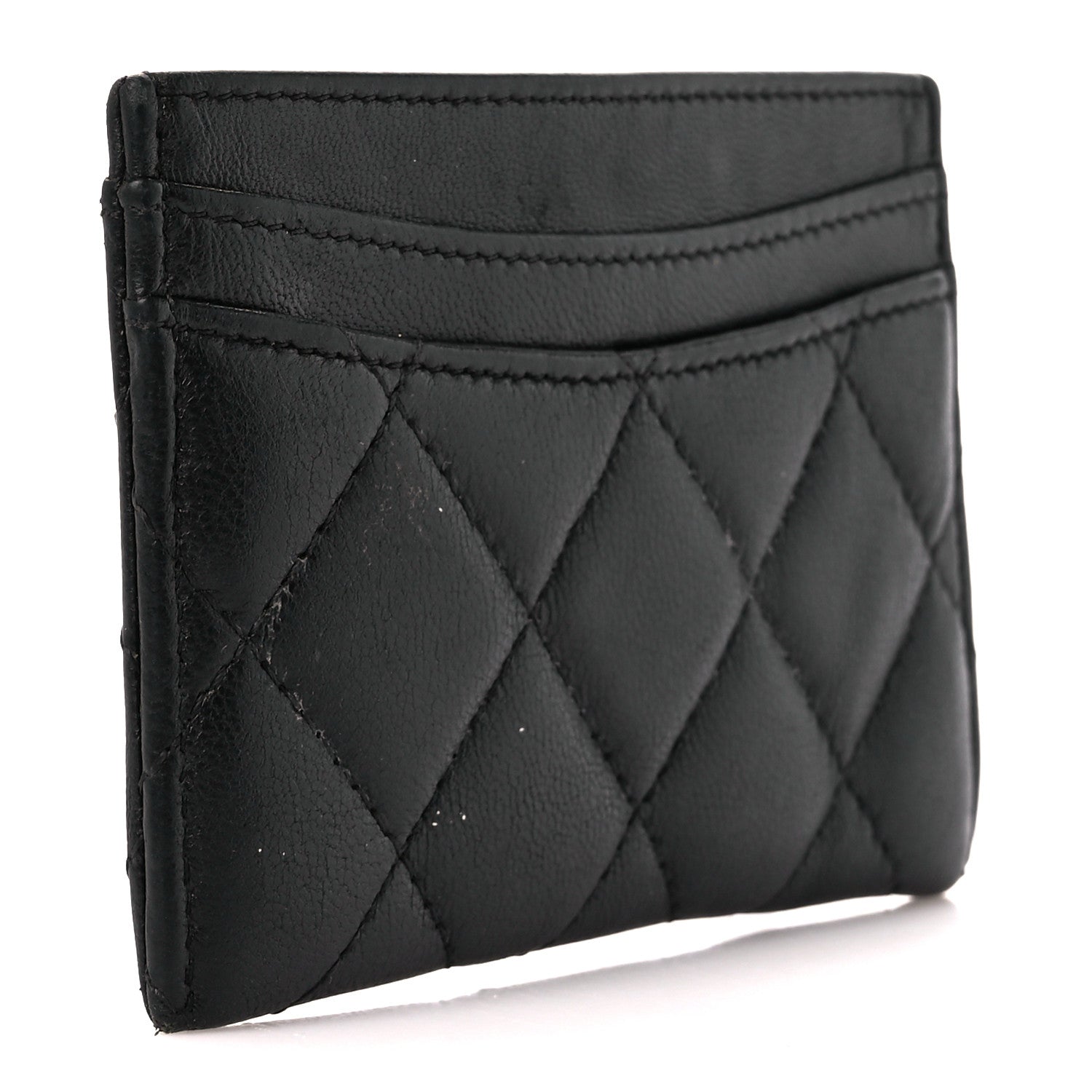 Chanel Lambskin Quilted Card Holder Black 3 of 12