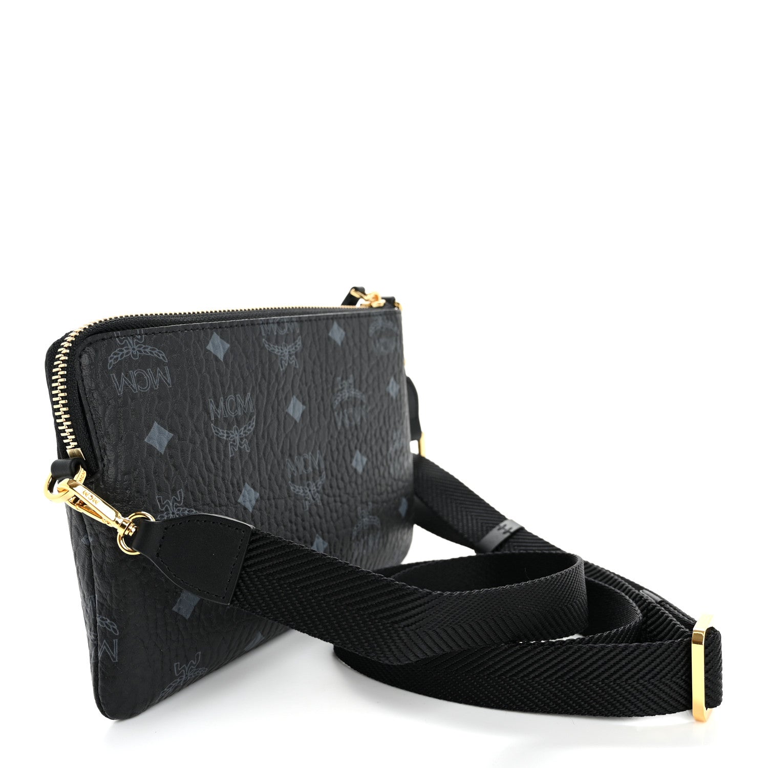 MCM Visetos Small Crossbody Pouch Black 3 of 12