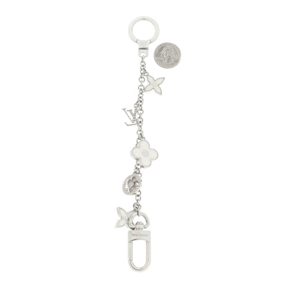 Louis Vuitton Fleur De Monogram Bag Charm Chain Silver 2 of 5