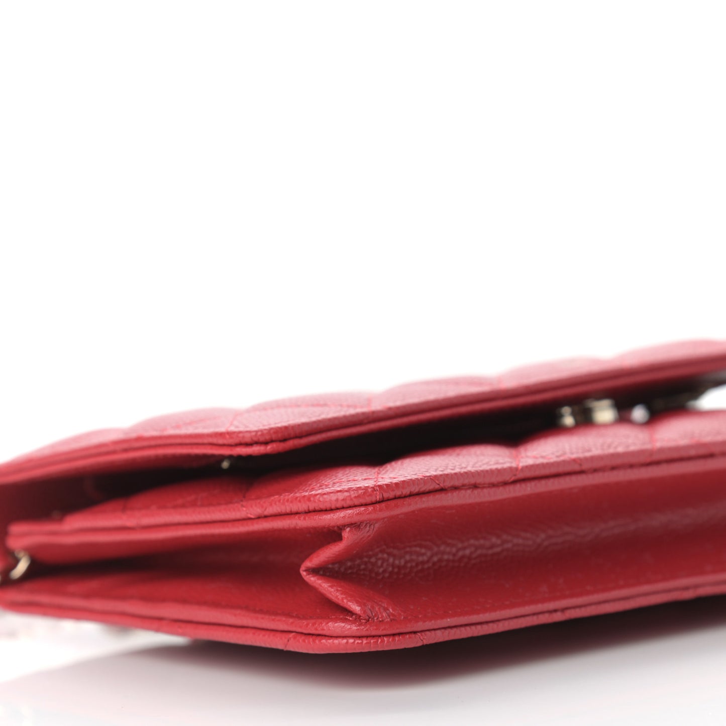 Caviar Quilted Wallet On Chain WOC Red