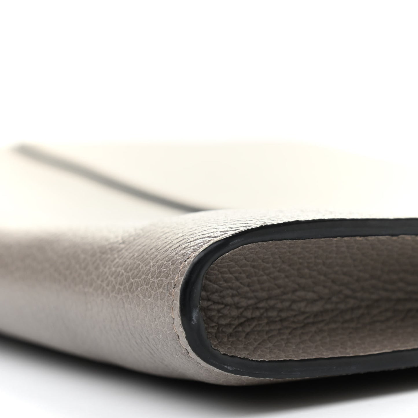 Grained Calfskin Joe Clutch Motty Grey