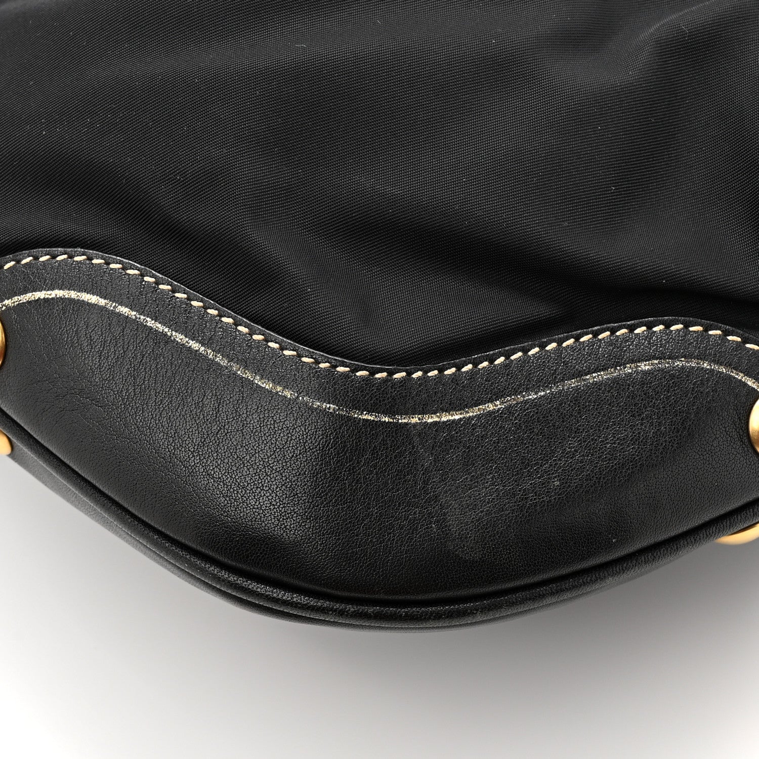 Prada Tessuto Nylon Soft Calf Small Tote Black 14 of 16