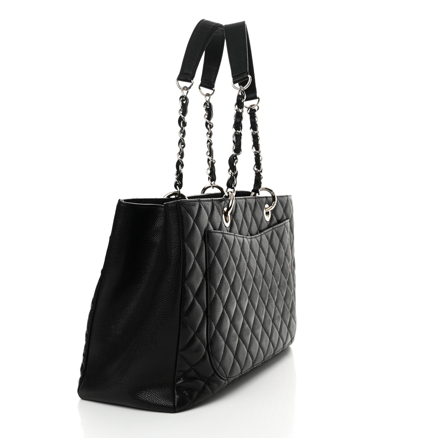 Chanel Caviar Quilted XL Grand Shopping Tote GST Black 3 of 12