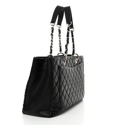 Chanel Caviar Quilted XL Grand Shopping Tote GST Black 3 of 12