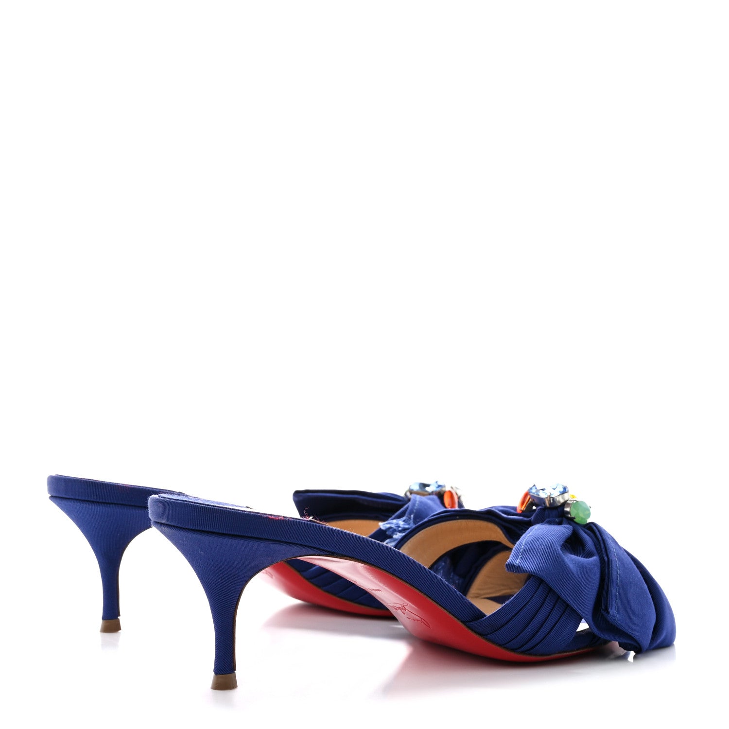 Christian Louboutin Grosgrain Marie Ann 55 Sandals 40 Blue 4 of 10