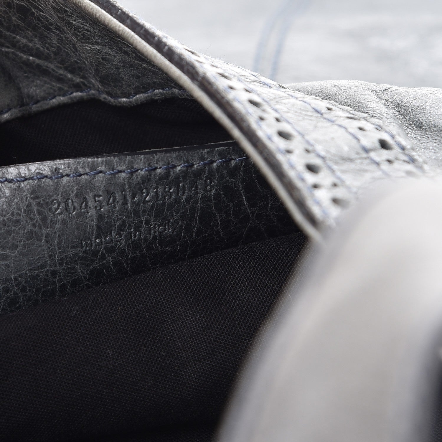 Balenciaga Agneau Giant Brogues Hardware Besace Hobo Storm 7 of 12