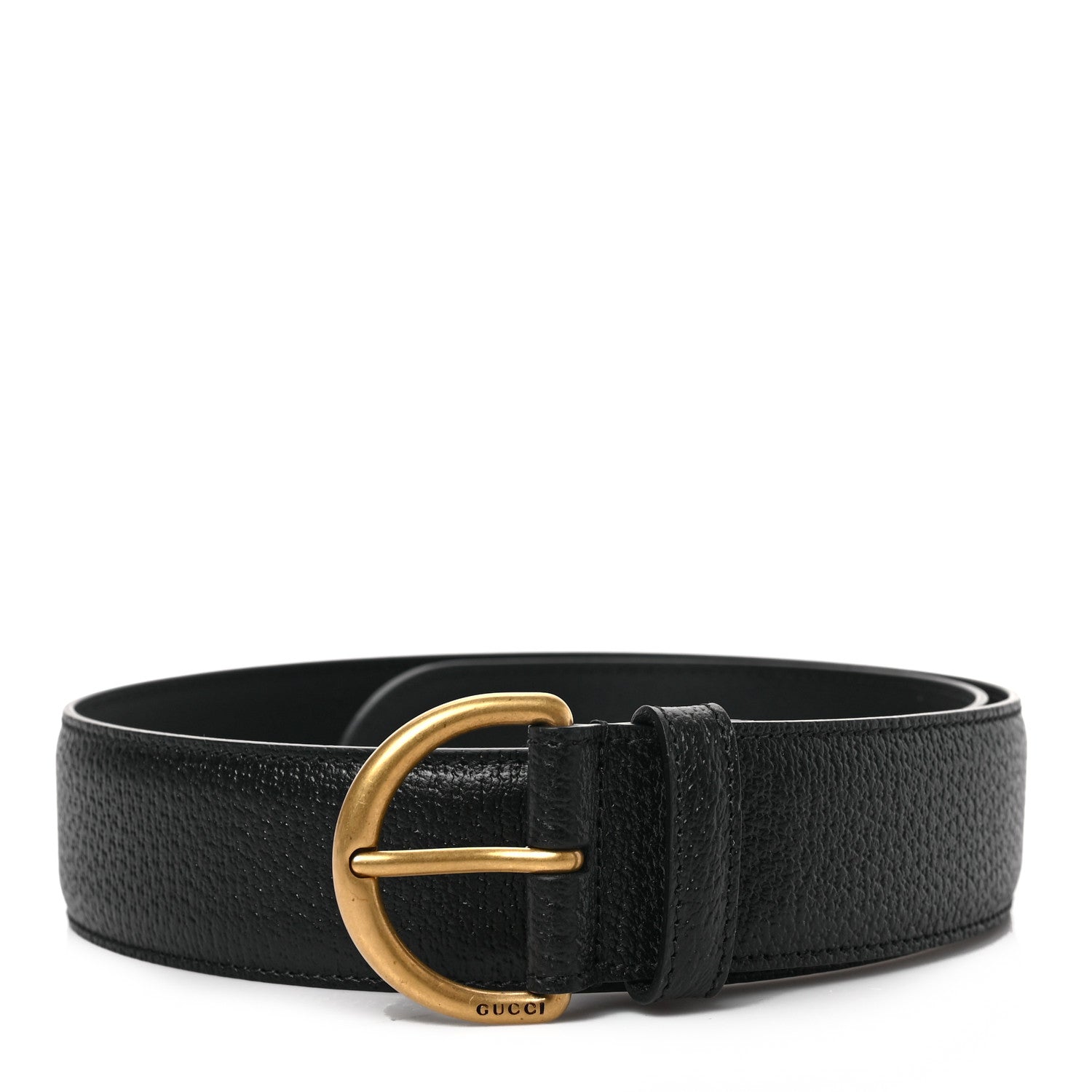 Gucci Textured Dollar Calfskin 40mm Belt 75 30 Black 1 of 4