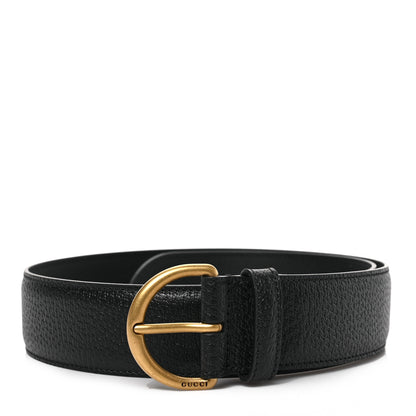 Gucci Textured Dollar Calfskin 40mm Belt 75 30 Black 1 of 4