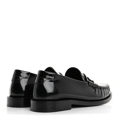 Saint Laurent Calfskin Penny Loafers 35 Black 5 of 9
