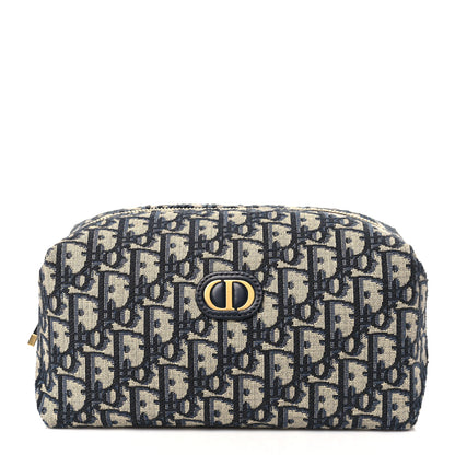 Christian Dior Oblique 30 Montaigne Cosmetic Pouch Blue 1 of 10