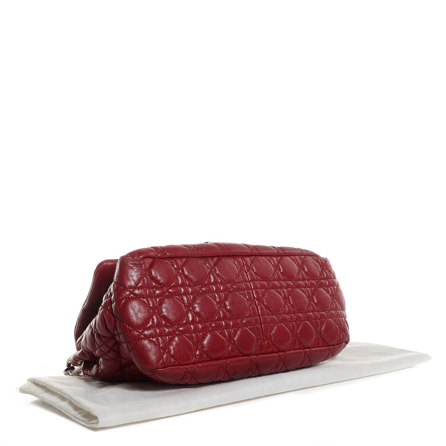 Christian Dior Lambskin Cannage New Lock Flap Red 4 of 7
