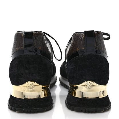 Louis Vuitton Suede Monogram Run Away Sneakers 37.5 Black 5 of 9