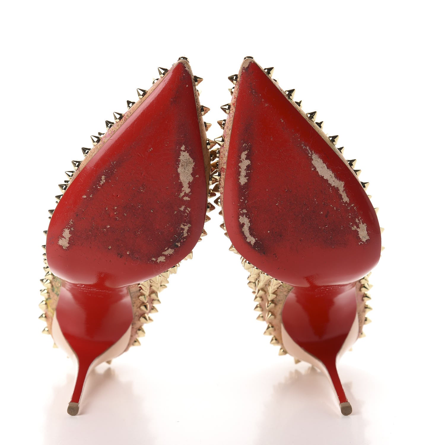 Christian Louboutin Cork Patent Bloom Print Follies Spikes 100 Pumps 39.5 Version Multicolor 6 of 11