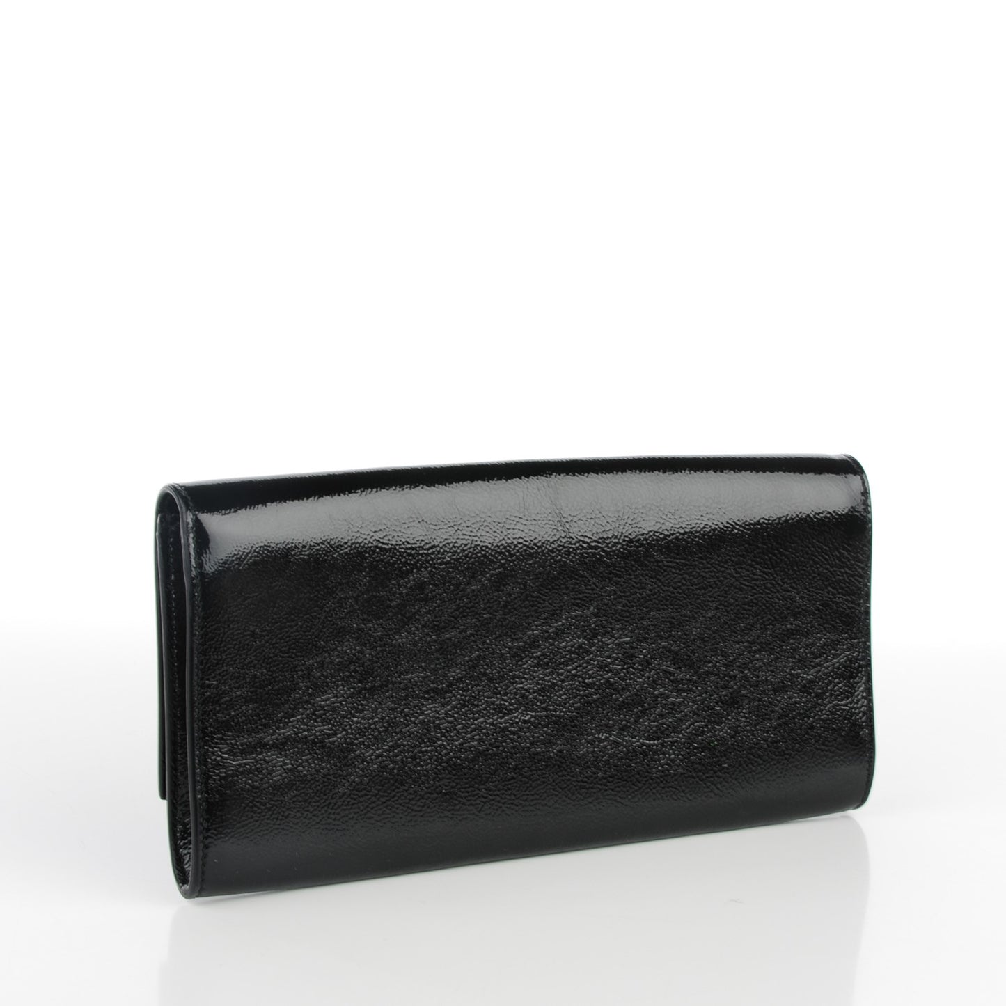 Textured Patent Monogram Small Belle De Jour Clutch Black