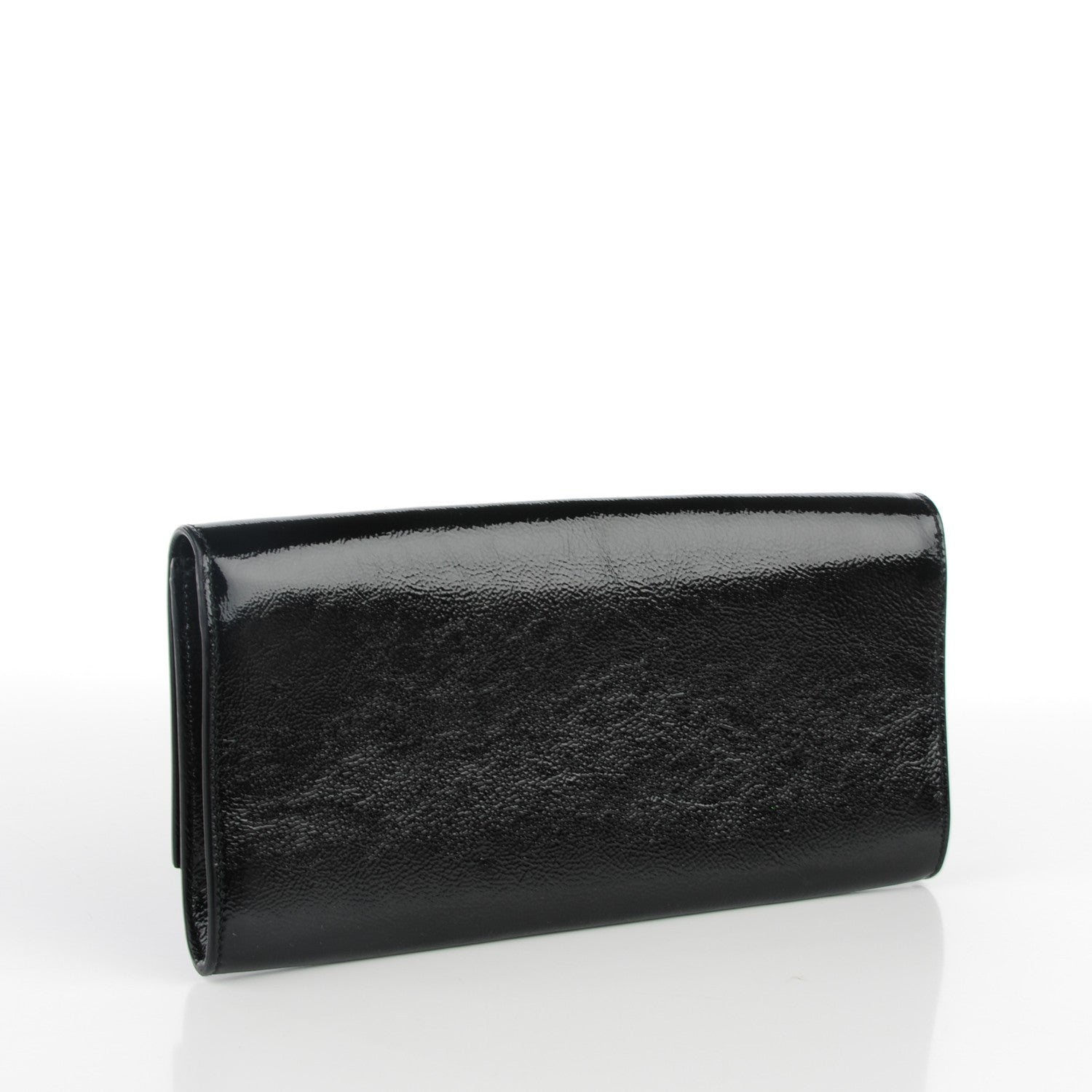 Saint Laurent Textured Patent Monogram Small Belle De Jour Clutch Black 3 of 8