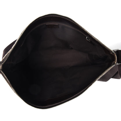Gucci Monogram Flat Messenger Bag Ebony 7 of 10