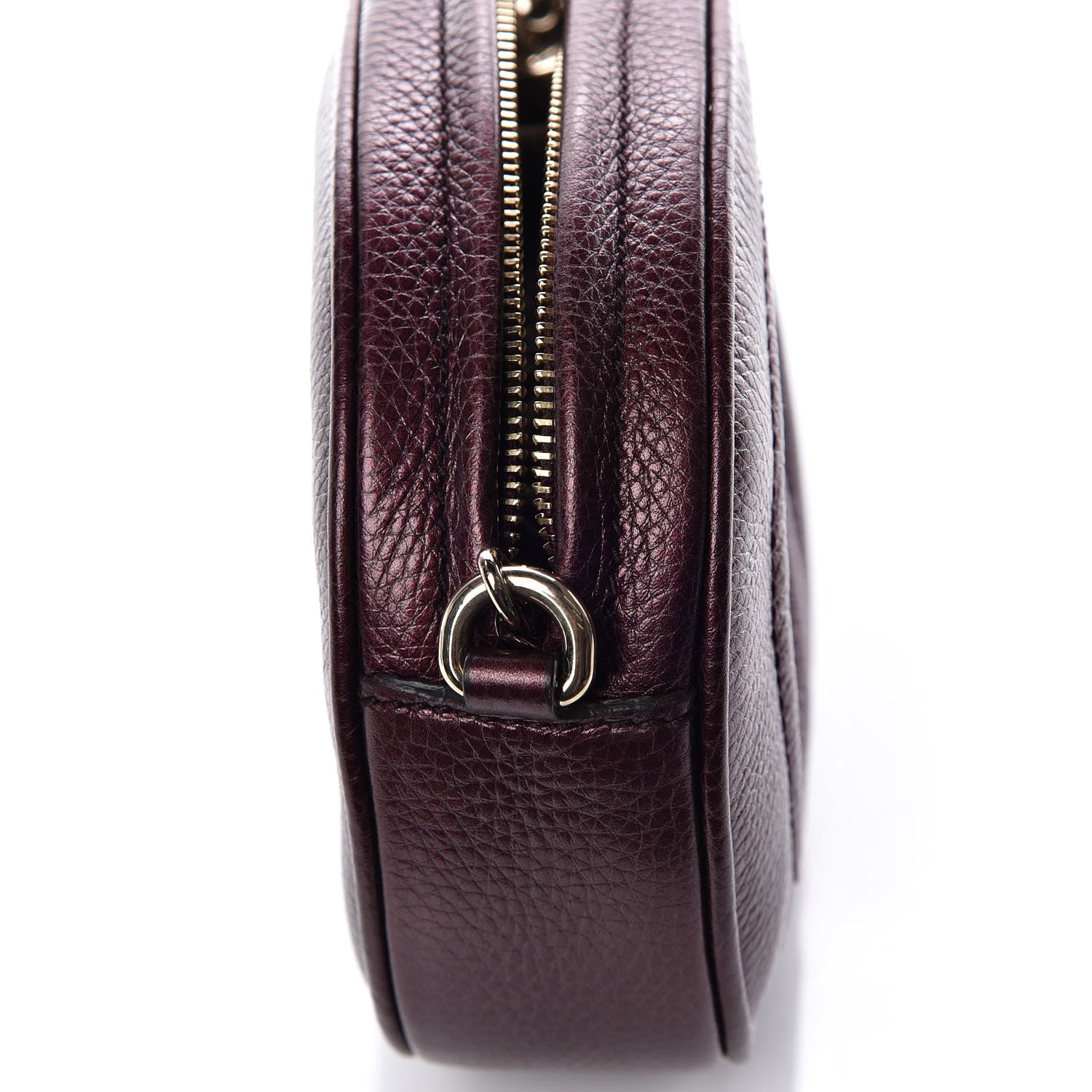 Gucci Metallic Cellarius Calfskin Mini Soho Chain Bag Classic Burgundy 11 of 11