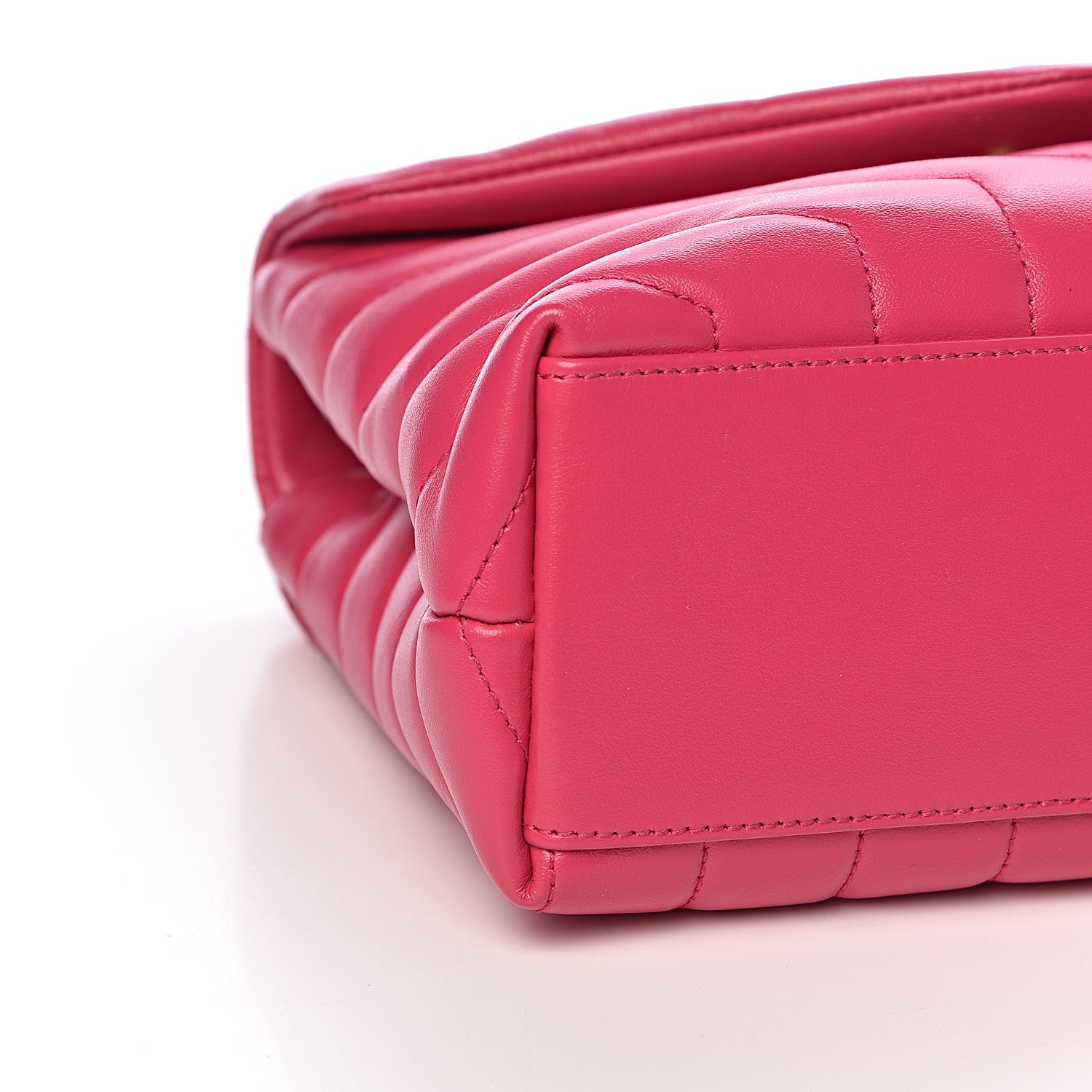 Saint Laurent Calfskin Y Quilted Monogram Small Loulou Chain Satchel Fresh Fuchsia 10 of 12