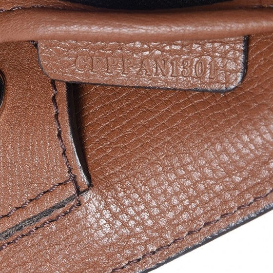 Burberry Grainy Calfskin House Check Small Banner Tote Tan 8 of 9