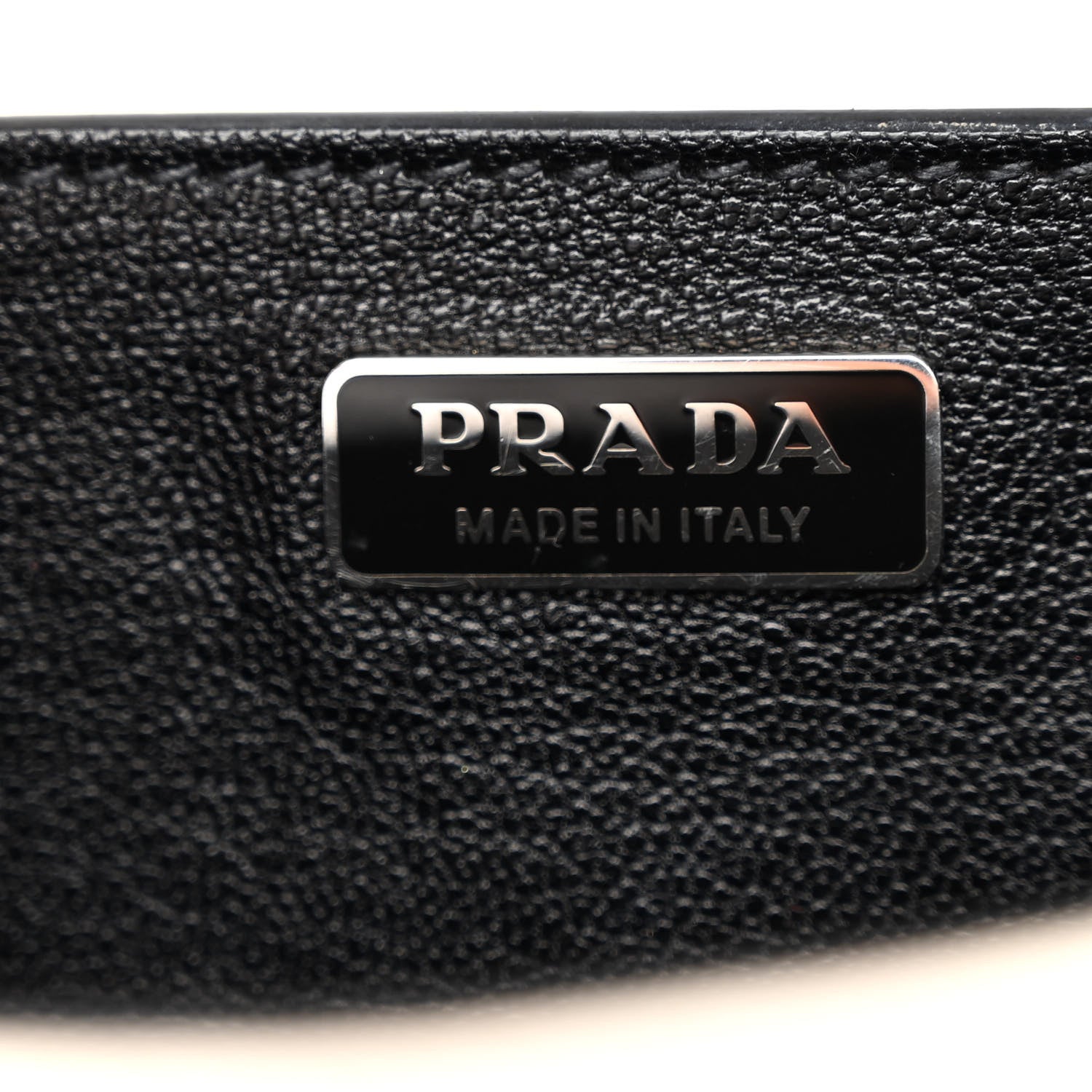 Prada City Calf Studded Folk Cahier Bag Black White 6 of 10