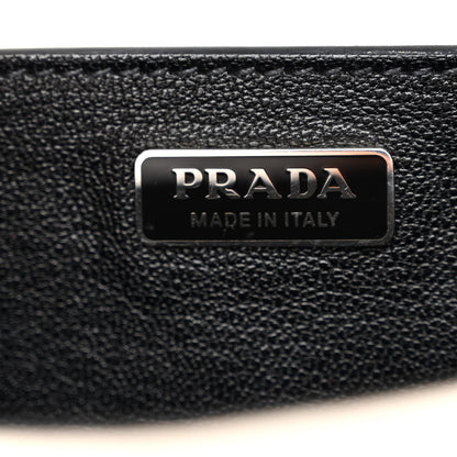 Prada City Calf Studded Folk Cahier Bag Black White 6 of 10