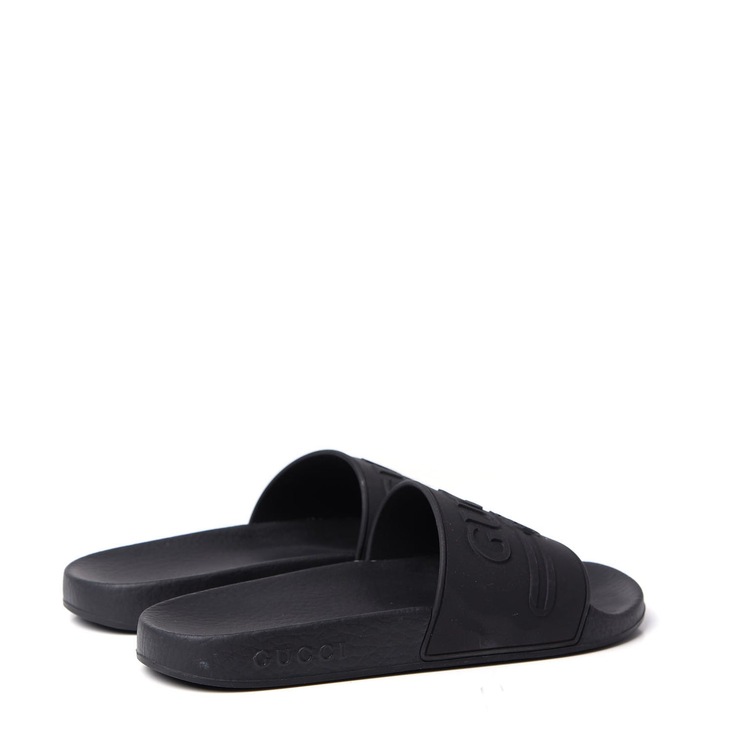 Rubber Womens Logo Slide Sandals 37 Black