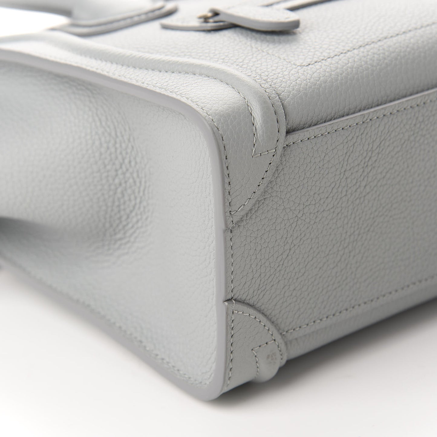 Drummed Calfskin Nano Luggage Mineral