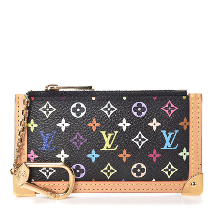 Louis Vuitton Monogram Multicolor Key Pouch Black 1 of 7