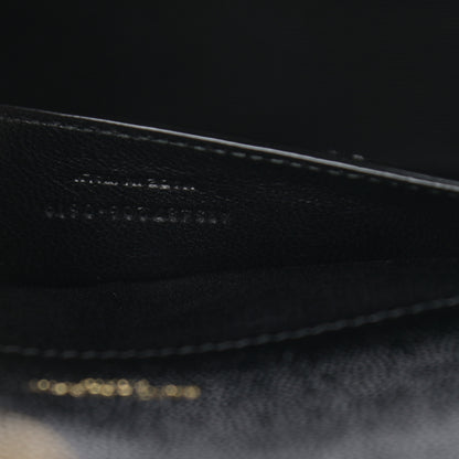 Saint Laurent Grain De Poudre Textured Mixed Matelasse Triquilt Medium Monogram Satchel Black 8 of 12