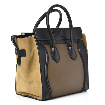 Celine Smooth Calfskin Suede Mini Tri-Color Luggage Olive 3 of 8