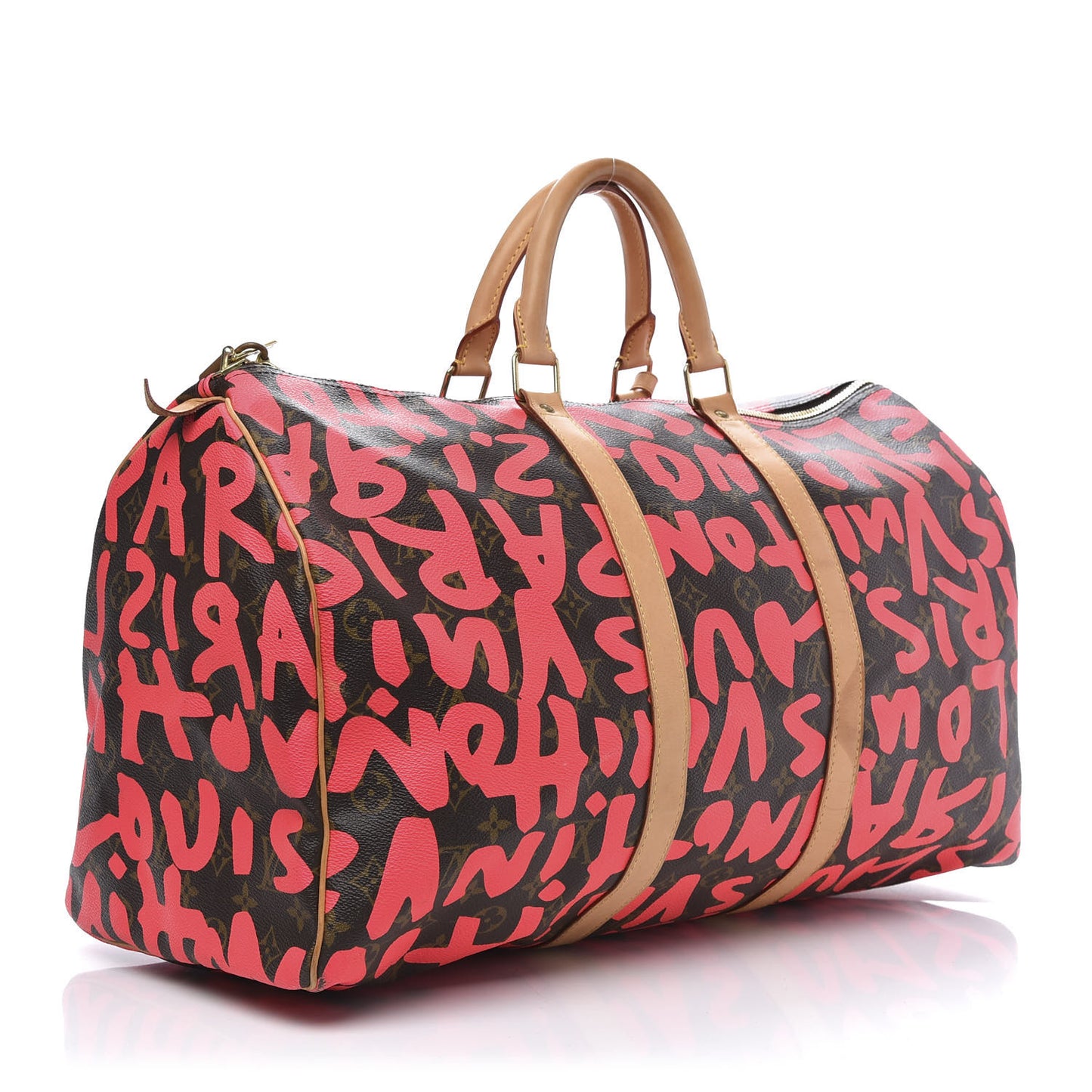 Monogram Graffiti Keepall 50 Fuchsia