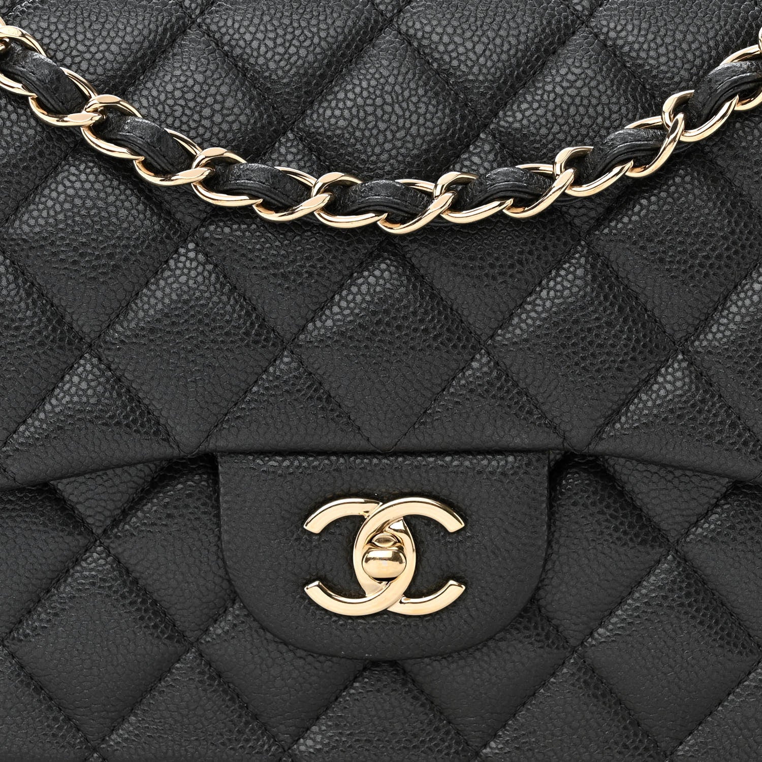 Chanel Caviar Quilted Jumbo Double Flap Dark Grey 8 of 12